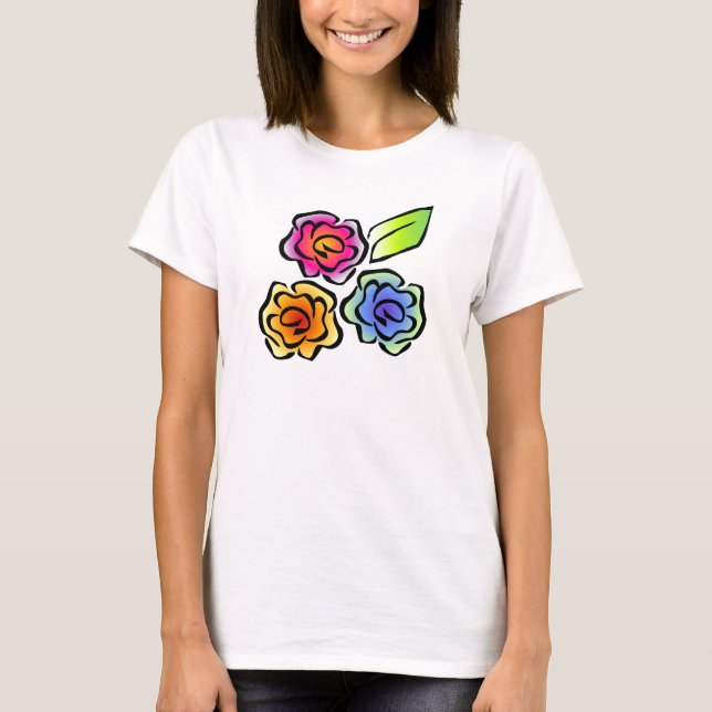blommigt3 tee shirt (Framsida)