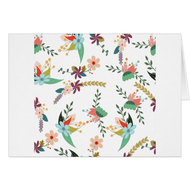 Blommigt 10 hälsningskort (Framsidan Horizontal)