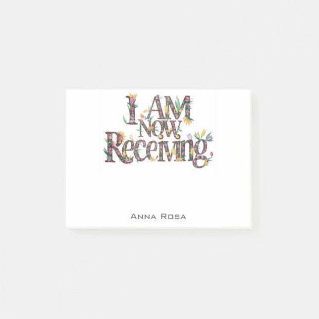 *~* Blommigt 13 I FÅR NU AP85-manifestering Post-it Block (Framsida)