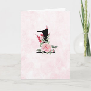 Blommigt 1 - årsdag kort