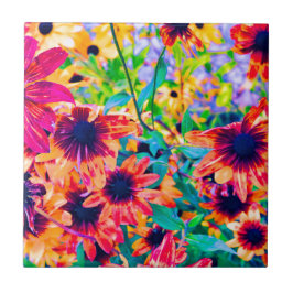 Blommigt 1 - Kopiera Kakelplatta