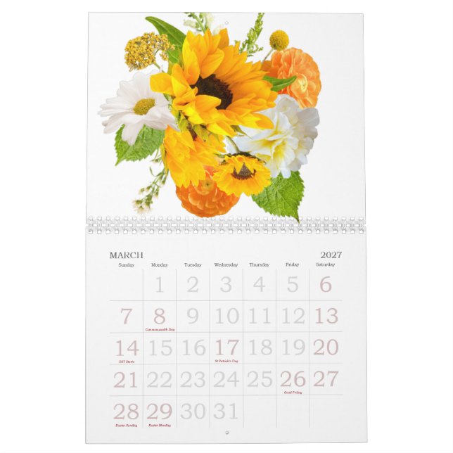 Blommigt 2023-kalender kalender (Mar 2027)