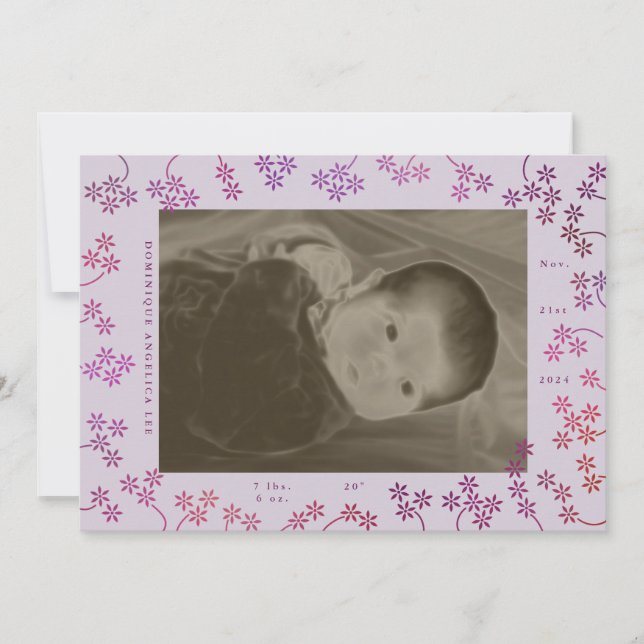 Blommigt 2 Fågelmeddelande Meddelande (Framsida)