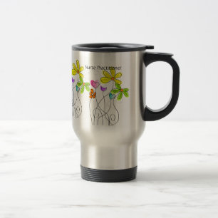 Blommigt 2 för sjuksköterskapraktikertravel mug resemugg