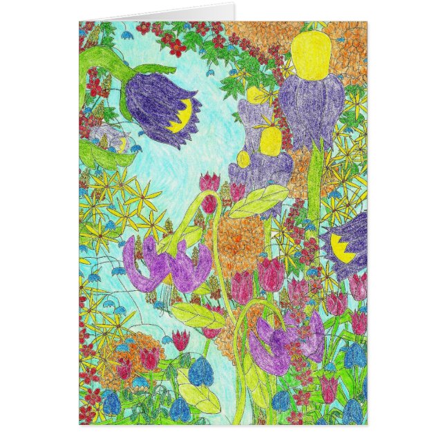 Blommigt 2 hälsningskort (Framsidan)