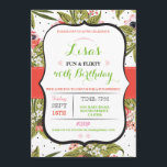 Blommigt 30:e 40:e 50:e Födelsedagsfesten Inbjudan<br><div class="desc">Blommigtens utformning party inbjudan . Perfekt för alla åldrar. ÄNDRA ENKELT TEXTEN TILL KOSTYM PARTY. Tillbakutskrift ingår</div>