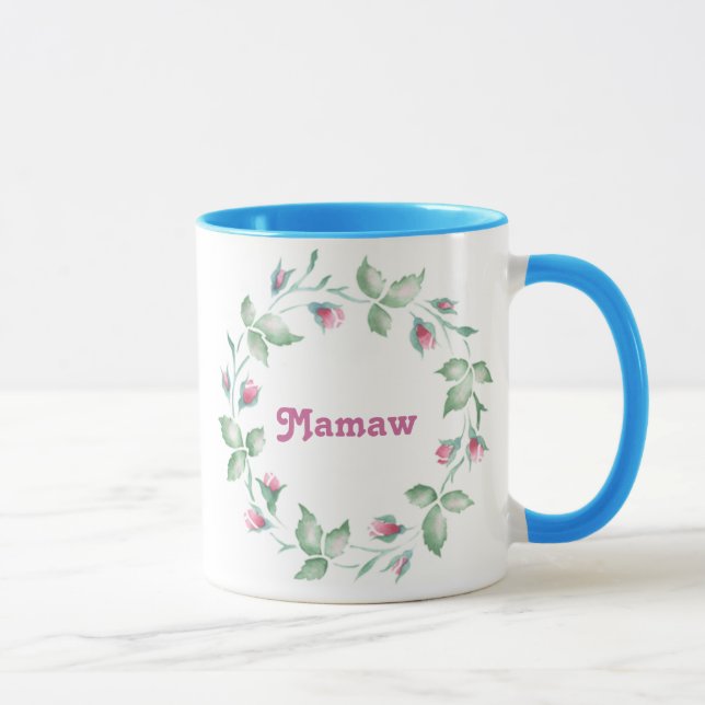 Blommigt 3 Mamaw Mugg (Höger)
