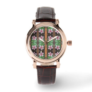Blommigt 3D PhotoArt Mönster Timless Elegance Armbandsur