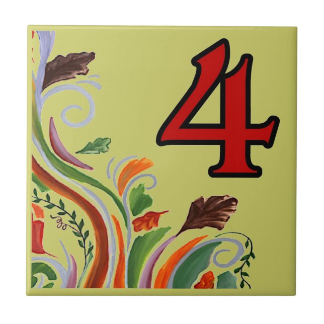 Blommigt 4 för tunnelbanorna kakelplatta (Framsidan)