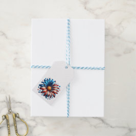 Blommigt 4 juli presentetikett