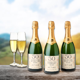 Blommigt 50:e Anpassningsbarna på födelsedagen 50 