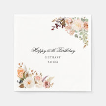 Blommigt 60:e födelsedag Party Papper