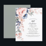 Blommigt 60:e Födelsedagsfest inbjudan<br><div class="desc">Dusty Blue Rosa Blommigt Surprise 60:e Födelsedagsfestens budgetinbjudan som du enkelt kan anpassa med din party-information genom att klicka på knappen "Anpassa".</div>