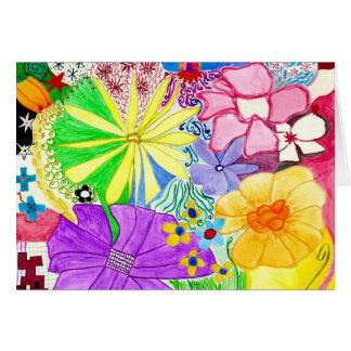 Blommigt 6 hälsningskort