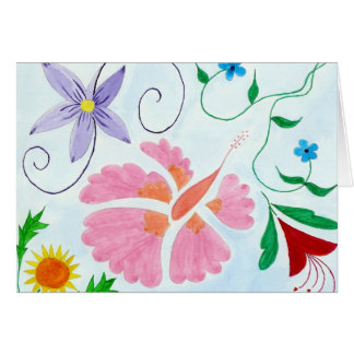 Blommigt 7 hälsningskort