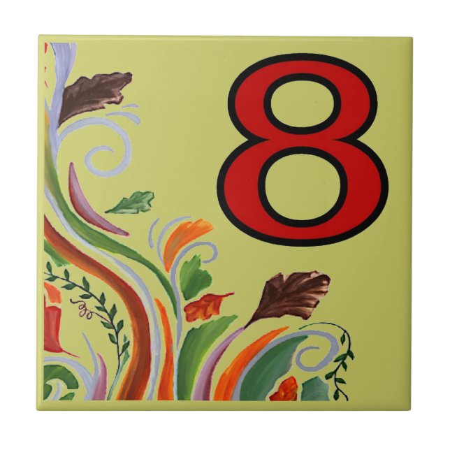 Blommigt 8 för tunnelbanan kakelplatta (Framsidan)