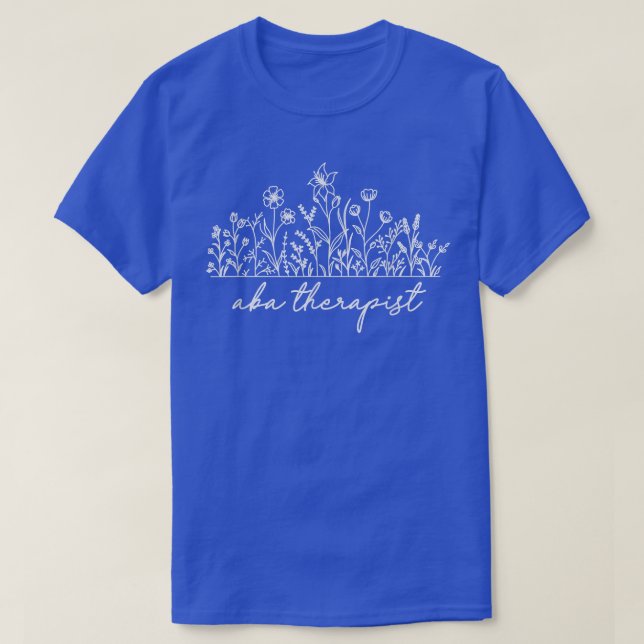 Blommigt ABA-terapi T Shirt (Design framsida)