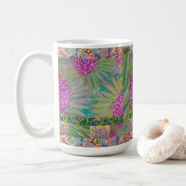 BLOMMIGT ABSTRAKT 8 KAFFEMUGG