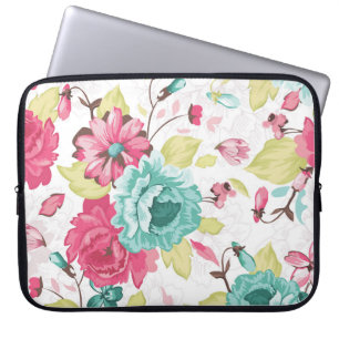 Blommigt Abstrakt Elegance Seamless Background. Laptop Fodral