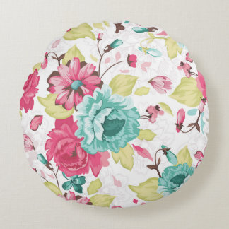 Blommigt Abstrakt Elegance Seamless Background. Rund Kudde