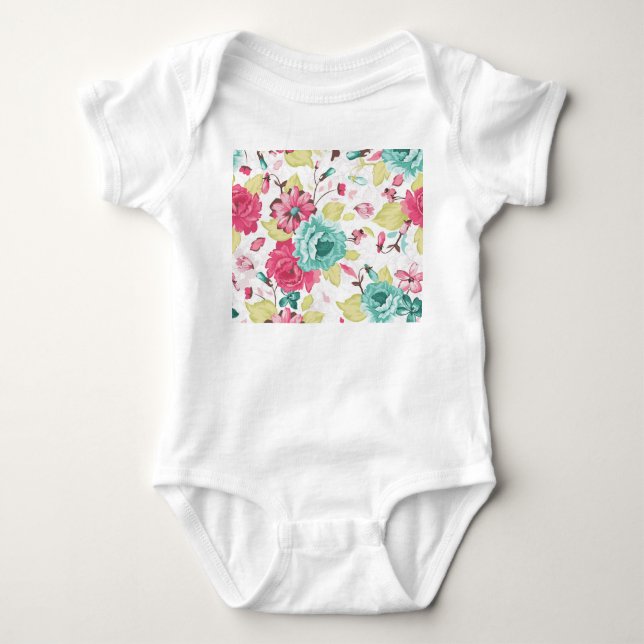 Blommigt Abstrakt Elegance Seamless Background. T Shirt (Framsida)