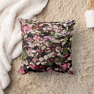 BLOMMIGT ACCENT PILLOW/SNOWBUSH PLANT/PINKS, GRÖNT KUDDE