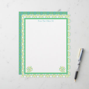 Blommigt Accenter Designer Stationery Lakan Papper