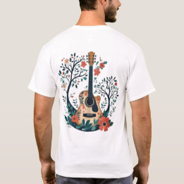 🎸 "Blommigt Acoustic Guitar" - Artistic Music Äls T Shirt