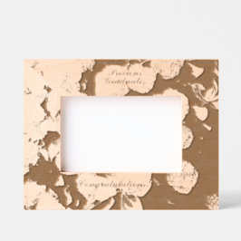 Blommigt, ädelt Student, graverat trä, Ram