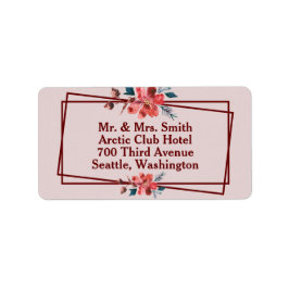 Blommigt Adressetikett