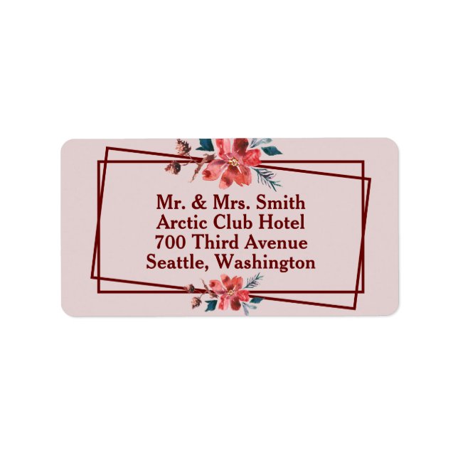 Blommigt Adressetikett (Framsidan)
