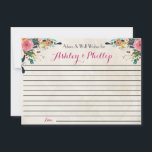 Blommigt Advice-kort för paret Rådkort<br><div class="desc">Blommigt Advice-kort för lycklig-paret,  rådgivningskort för bröllop,  rådgivningskort för babyduschar</div>