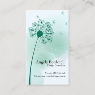 Blommigt Affärskort Gentle Dandelion Visitkort
