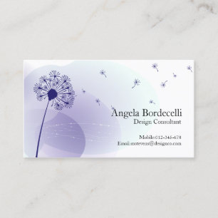 Blommigt Affärskort Gentle Dandelion Visitkort