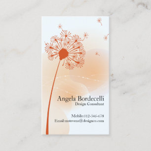 Blommigt Affärskort Gentle Dandelion Visitkort