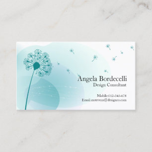 Blommigt Affärskort Gentle Dandelion Visitkort