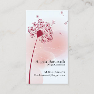 Blommigt Affärskort Gentle Dandelion Visitkort