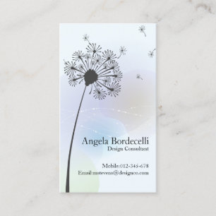 Blommigt Affärskort Gentle Dandelion Visitkort
