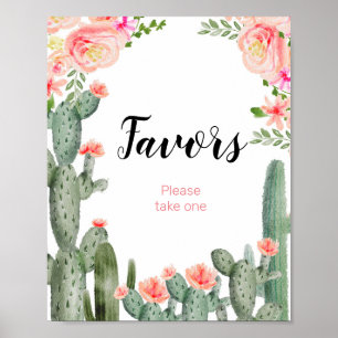 Blommigt AKTIVERA Favorittecken för vattenfärg Poster