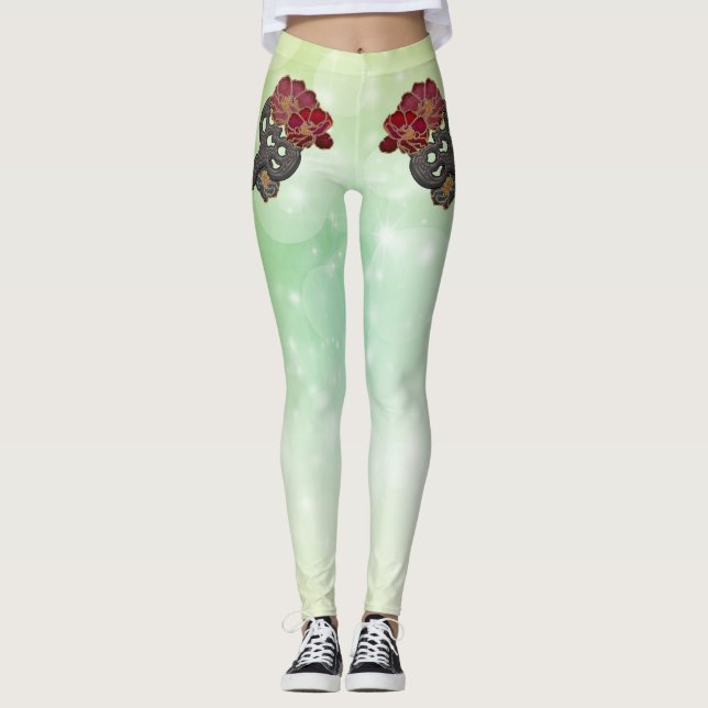 Blommigt Alchemy Leggings (Framsida)