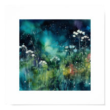 Blommigt Alcohol Bläck Collage