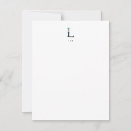 Blommigt Alfabet - L - Papperskorgskort Anteckningskort