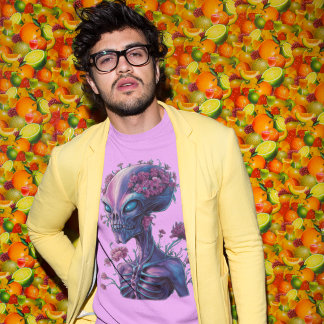 Blommigt Alien T Shirt