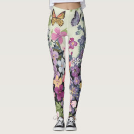 Blommigt - allt-över-tryck-laggingar leggings