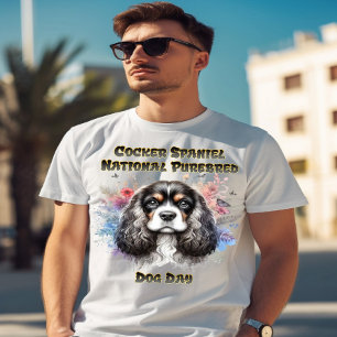 Blommigt American Cocker Spain T Shirt