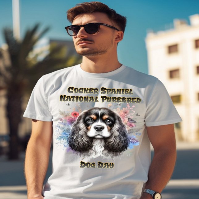 Blommigt American Cocker Spain T Shirt (Skapare uppladdad)
