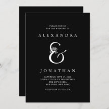 Blommigt Ampersand | Dramatic Black Bröllop