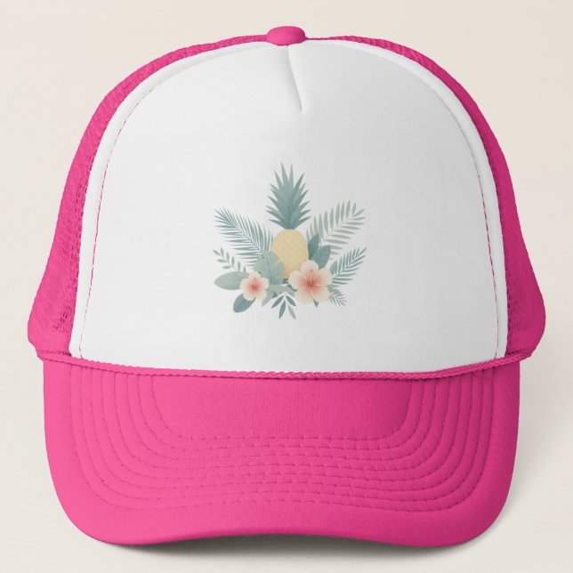 Blommigt Ananas & Hawaiian Keps (Framsida)