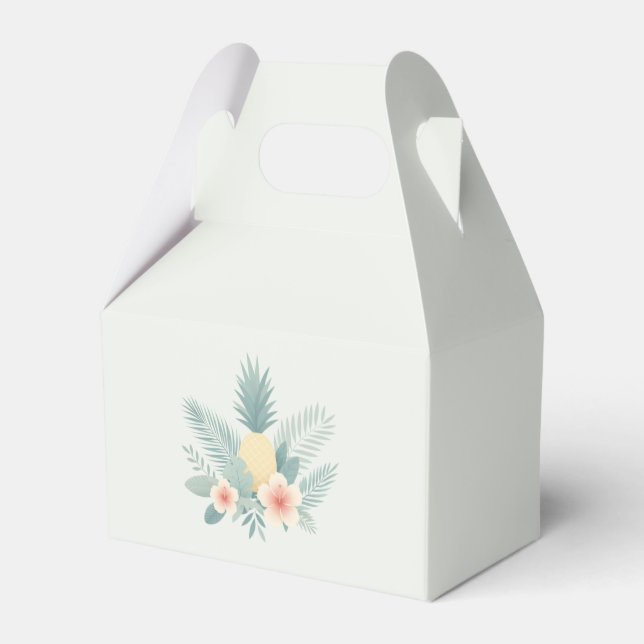 Blommigt Ananas & Hawaiian Presentaskar (Framsidan Sidan)