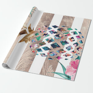 Blommigt Ananasformad utformning Presentpapper